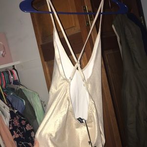 Strapped Back Deep V Bodysuit